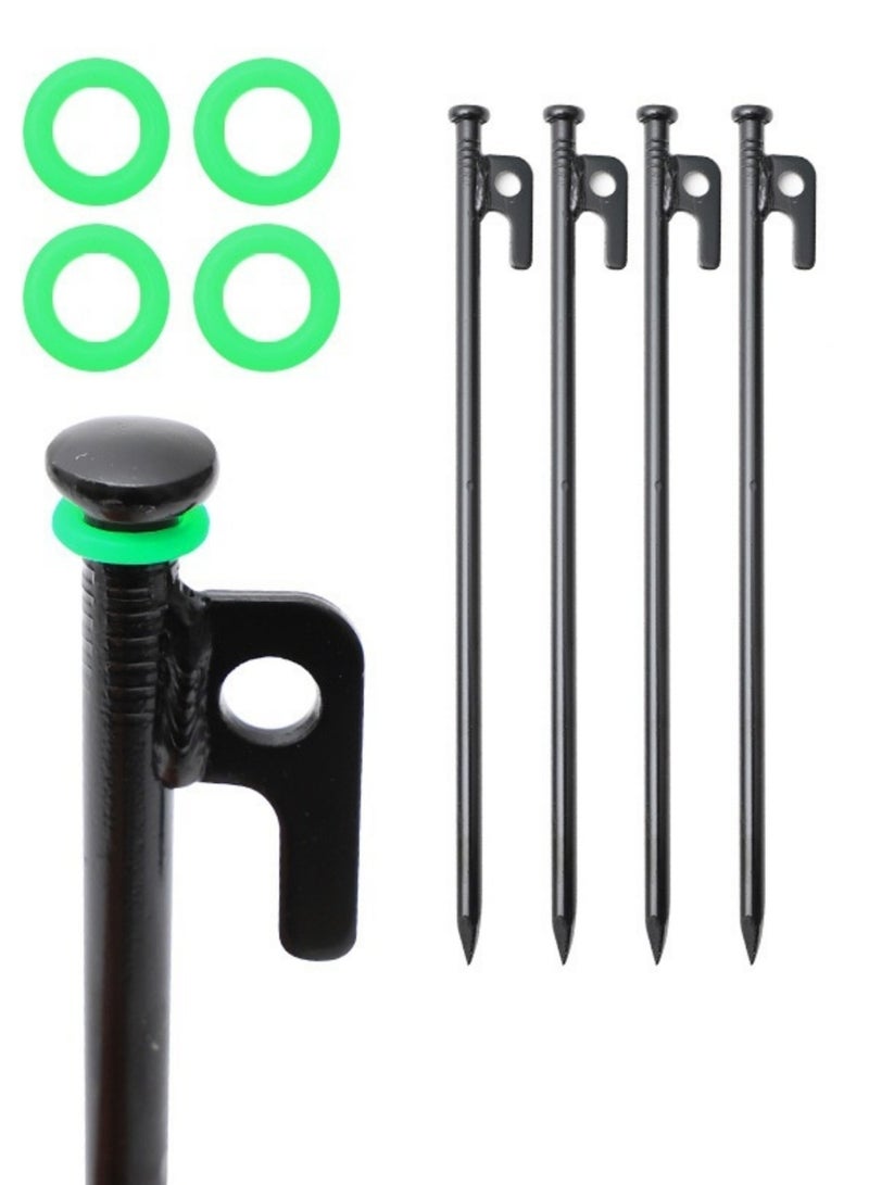 JiFENG Outdoor Camping Tent Canopy, Iron Ground Nails, Beach Camping Windproof Fixed Nails, Camping Nails (30cm) - Image 1