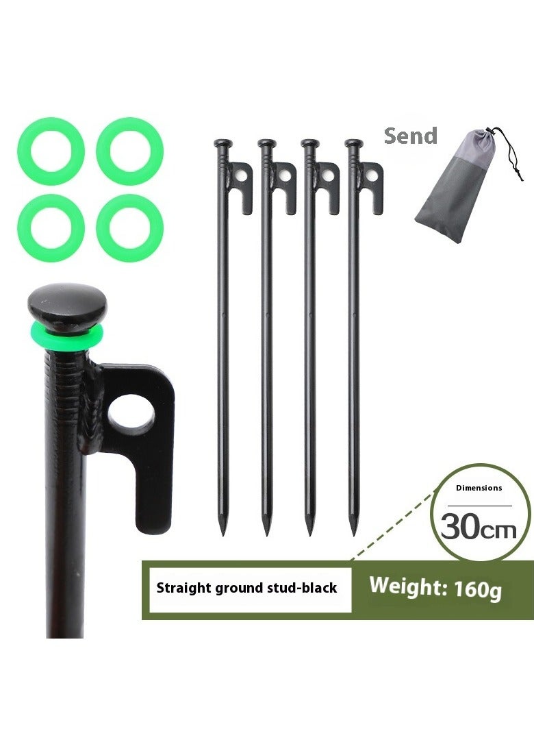 JiFENG Outdoor Camping Tent Canopy, Iron Ground Nails, Beach Camping Windproof Fixed Nails, Camping Nails (30cm) - Image 2