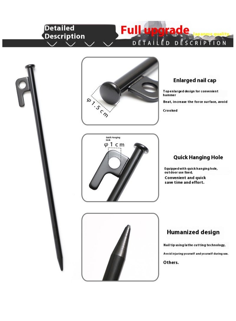 JiFENG Outdoor Camping Tent Canopy, Iron Ground Nails, Beach Camping Windproof Fixed Nails, Camping Nails (30cm) - Image 3