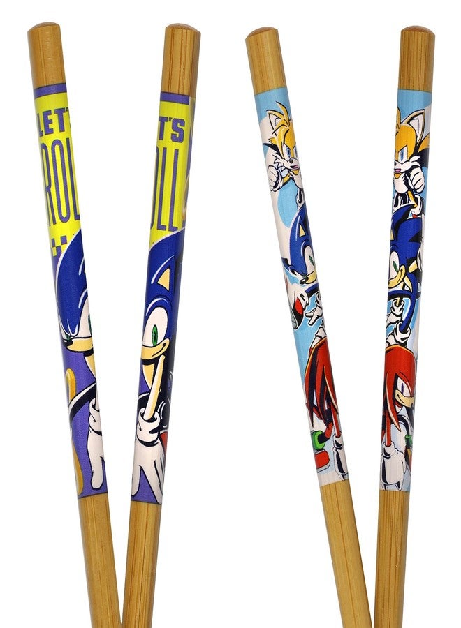 JUST FUNKY Sonic The Hedgehog Chopsticks Character Designed Reusable Bamboo Set - 4 Pairs - Image 3