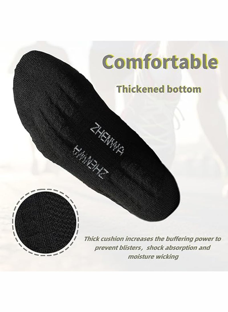 يوڠام 4 أزواج من جوارب الطاقم الرياضية القطنية بنسبة 100% للرجال، مضادة للرائحة، بطول منتصف الساق، قابلة للتنفس ومناسبة لكرة السلة وكرة القدم - Image 3