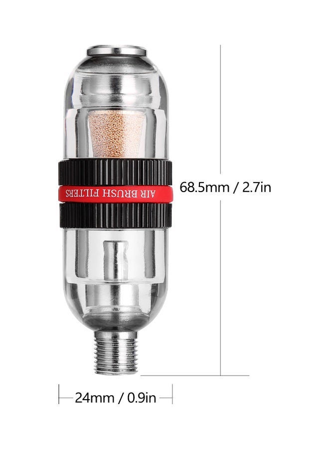 NIBEMINENT Air Brush Filters Spray Pen Auxiliary Utility Tools Silver/Black/Red 9.8x2.8x9cm - Image 4