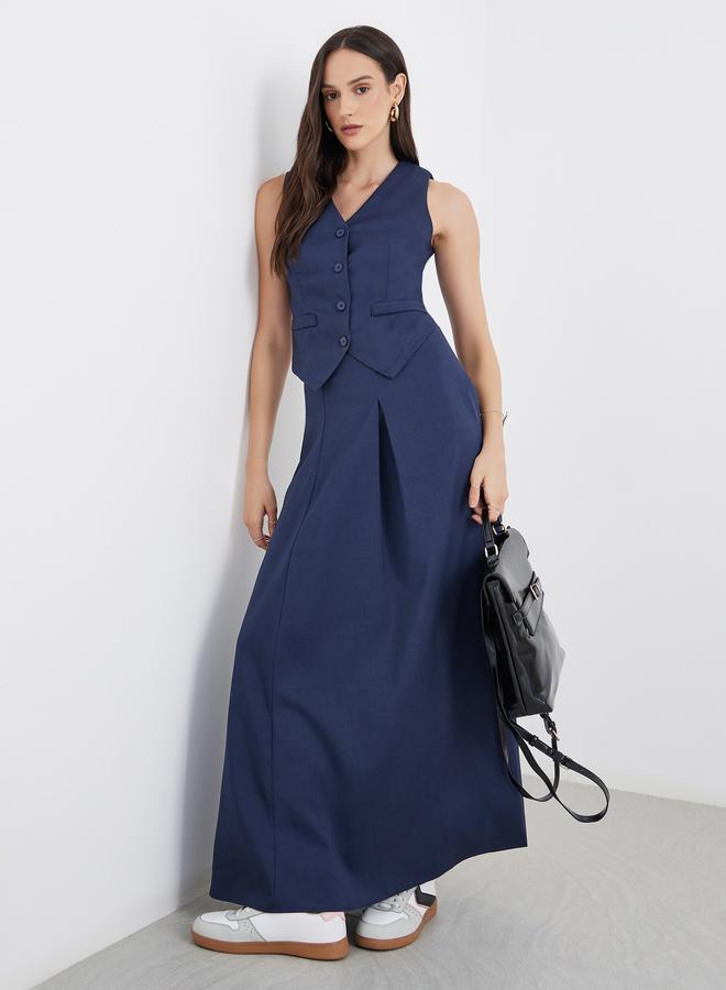 ستايلي طقم منسق من تنورة طويلة وجيليه - Image 1