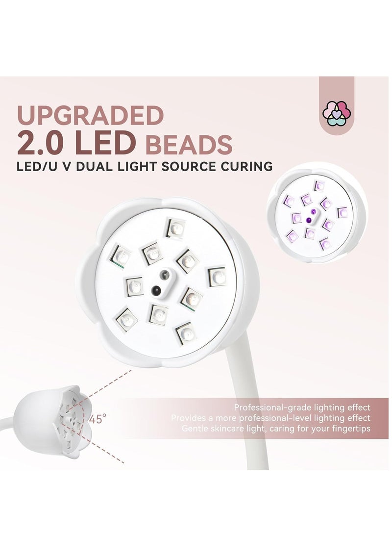 SYOSI مصباح الأظافر إنتيليسنس - 30 واط مصباح جيلي إكس مصباح أظافر مصغر لاسلكي لمناكير الجل، مصباح فلاش LED قابل لإعادة الشحن لتجفيف سريع لأظافر الجل مصباح U V لصالون الأظافر المنزلية DIY - Image 5