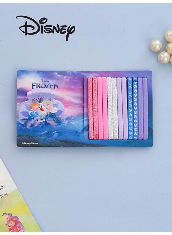 Yellow Bee Disney Frozen Hair Tie Set with Matching Clutcher - Purple, Pink & Glitter, 13-Piece - Image 2