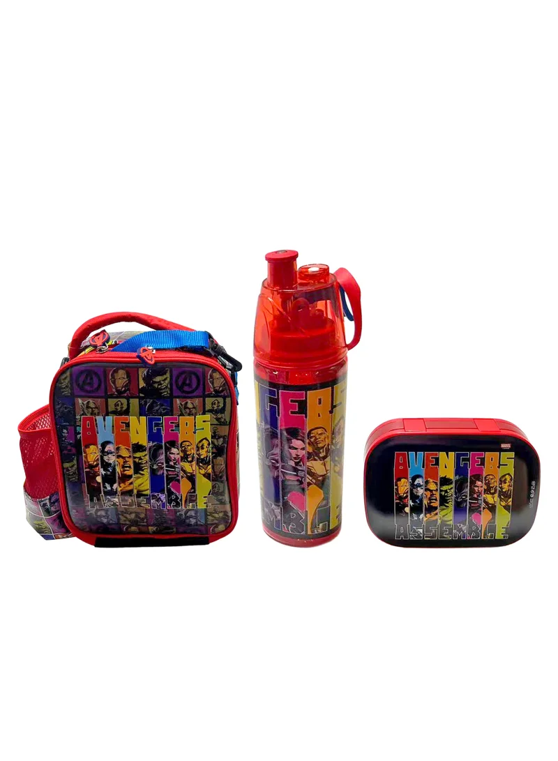 MARVEL Marvel Avengers Stronger Together 3-In-1 Smash Lunch Bag, Water Bottle And Lunch Box Set
