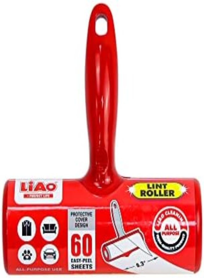 AKDC Liao Lint Roller With 60 Sheets - L130015 17Cm Wide Rollers With Sixty Easy-Peel Sheet For Sticking Pet Hairs Crumbs Dandruff Remover On Clothes Sofa Table Furniture Car Seats Bed Carpets Dog Cat Hair - Image 3