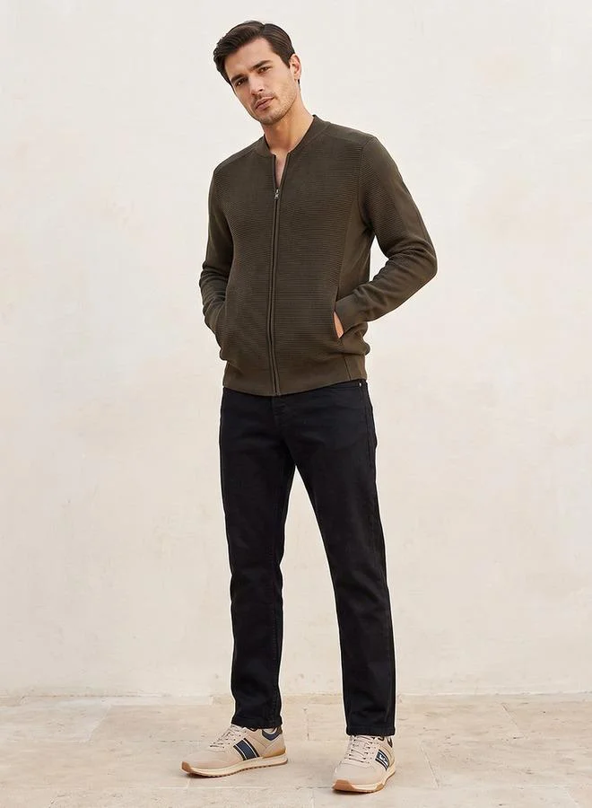 ايكونيك TEXTURE ZIPPER SWEATER