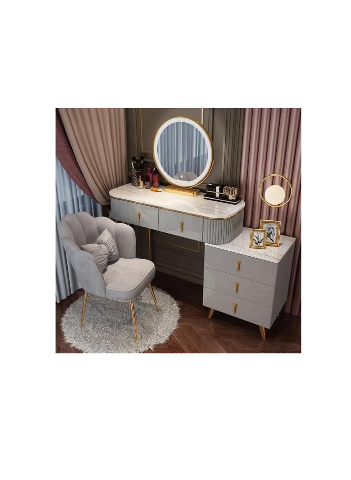 Cool Baby COOLBABY Makeup Dressing Table Set with Drawers Removable 3 Drawer Chest Dressing Table with Dressing Table Upholstered Chair  - Image 1