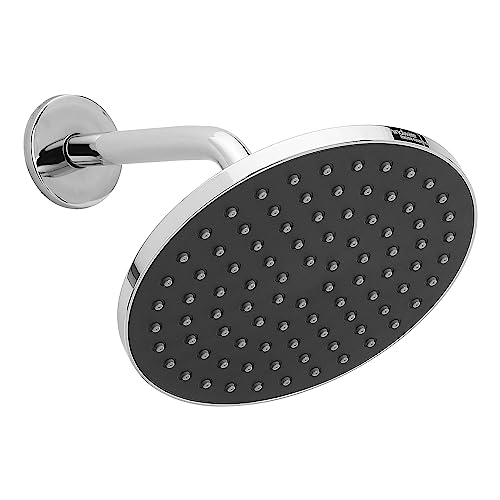 Hindware ABS 200mm Single Flow Overhead Shower | Wall Mounted | Chrome Finish & Nickel Plating | Without Arm | Rubbit Cleaning System | Sustains High Water Pressure - Image 1