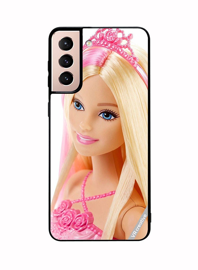 VR CREATIVE Protective Case Cover For Samsung Galaxy S21 5G Barbie With Hair Design Multicolour - Image 1