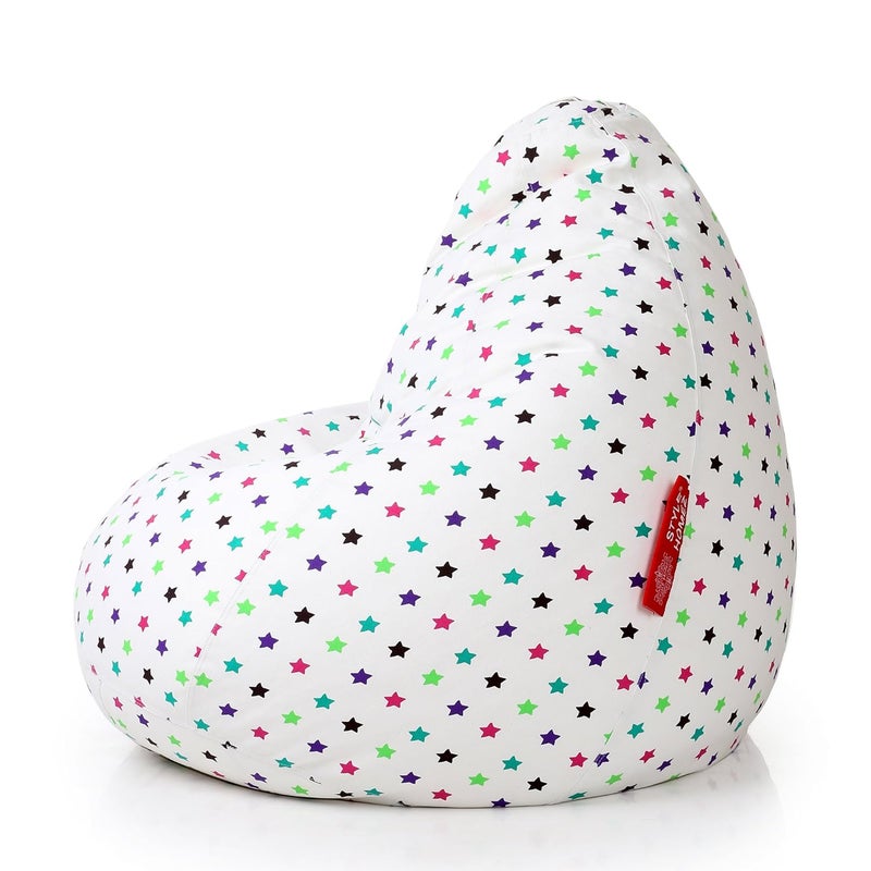 Style Homez Style Homez Classic Cotton Canvas Star Printed Bean Bag XXXL Size Cover Only 
