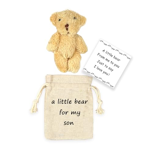 LUOKIFUR Pocket Bear Boyfriend LongDistance Teddy Bear I Love You Gift Couple LongDistance Relationship for him Son - Image 1