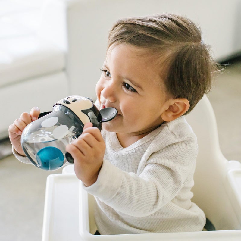 The First Years Disney Mickey Mouse Weighted Straw Cup - Spill Proof Toddler Straw Cups - Transition Sippy Cups - Toddler Feeding Supplies - 7 Oz - Ages 9 Months and Up - Image 4