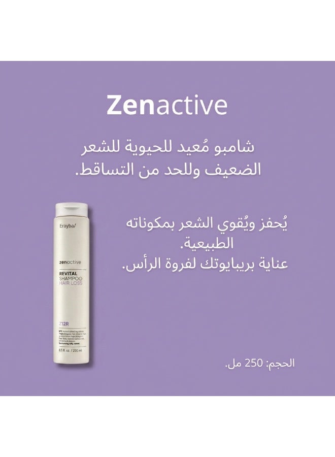 إرايبا شامبو إيرايبا زين أكتيف Z12 R المنعش، 250 مل. شامبو منعش للشعر الضعيف والمتساقط، يحفز ويقوي الشعر بفضل مكوناته الطبيعية - Image 3