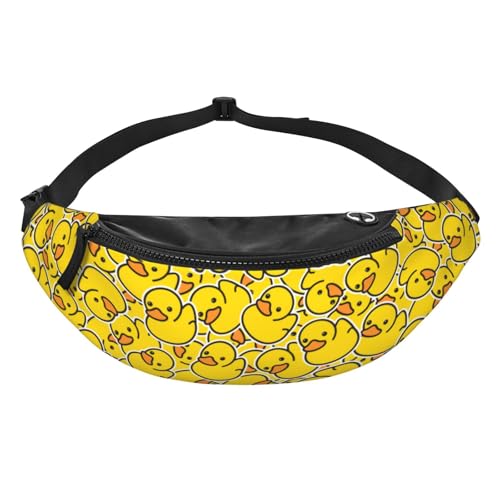 AKMCBSH Rubber Duck Pattern Fanny Pack Waist Pack with Zipper Crossbody Belt Bag for Travel Running Hiking - Image 3