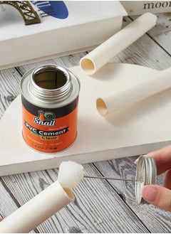 LAWAZIM Snail Heavy Duty PVC Cement -250ml Clear- Fast Drying Low Odor Waterproof Pipe Tube Welding Glue Adhesive with Built-in Applicator Brush - for Plumbing Construction Electrical and Water Lines Repairs  - Image 3