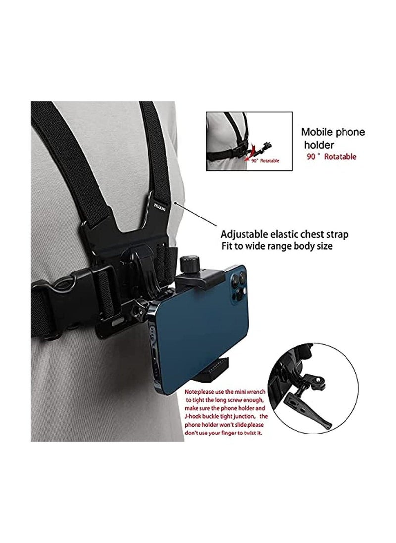 Adjustable Chest Mount Harness for Sport Camera Mobile Phone Stable Strap Holder Outdoor Sports Cell Clip Installation Fixation Bracket - Image 2