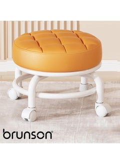 brunson Low Roller Seat Low Stool with 360° Rotating Wheel Pulley Low Stool Backrest with Wheels Household Small Chair Wheel Stool Chair  - Image 3