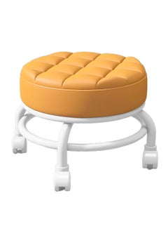 brunson Low Roller Seat Low Stool with 360° Rotating Wheel Pulley Low Stool Backrest with Wheels Household Small Chair Wheel Stool Chair  - Image 1
