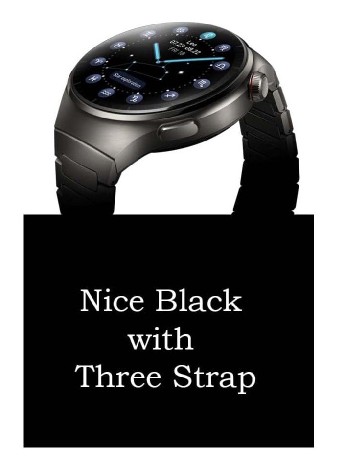 Haino Teko Germany RW 32 Round Smart Watch with 3 set Strap and Wireless Charger For Men and women - Image 3