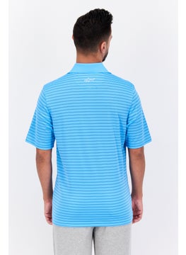 Greg Norman Men Sportswear Fit Short Sleeve Outdoor Polo Shirt, Blue  - Image 4