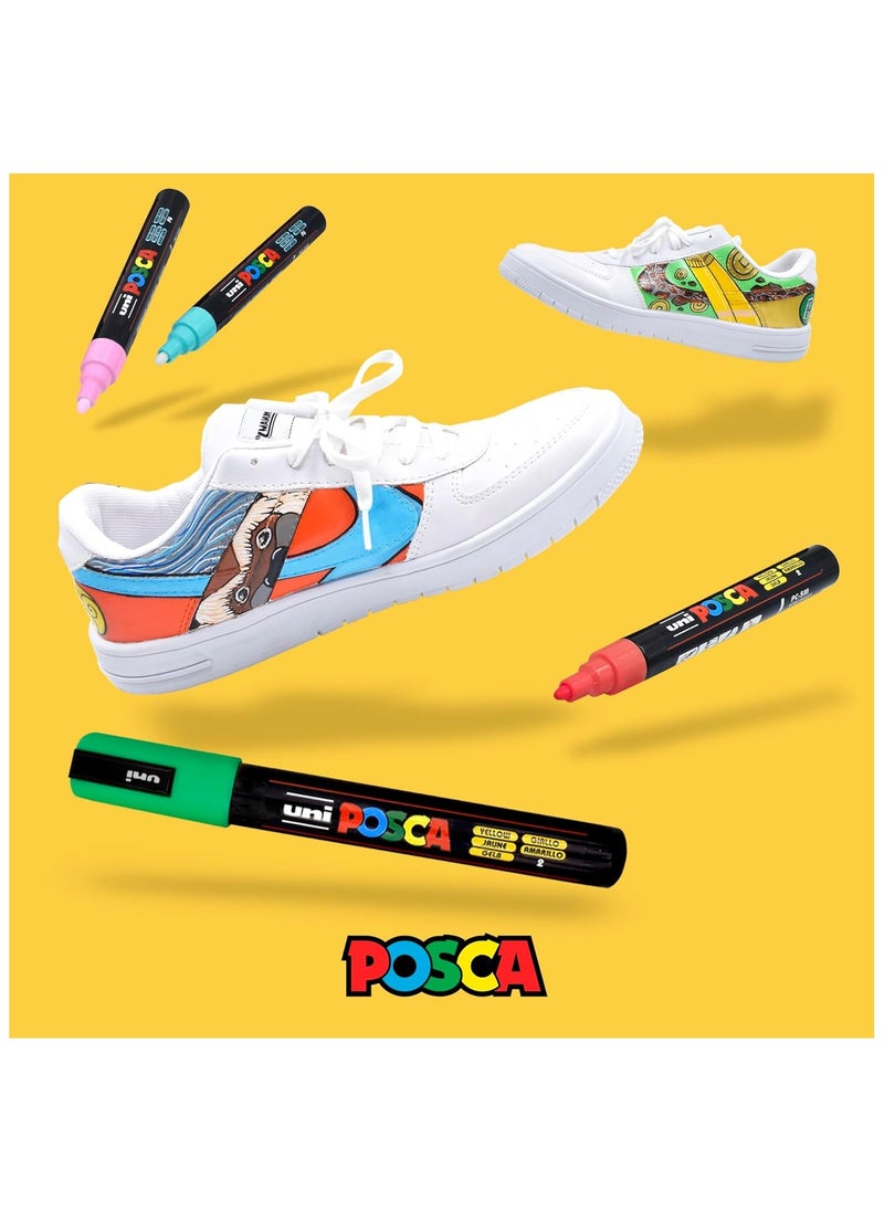 Uniball POSCA 8-Color Paint Marker Set, PC-5M Medium, Soft Colors  - Image 5