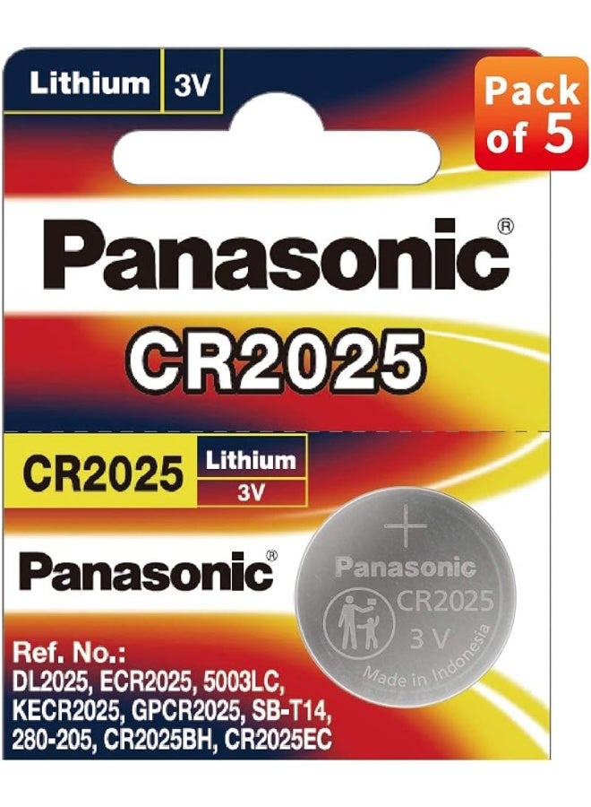 بطارية ليثيوم 3 فولت عملة CR2025 عبوة من 5