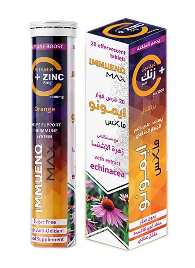 Vitamin C 1000 mg With Zinc 15 mg, Vitamin D3 and Extract Echinacea 20 Effervescent Tablet