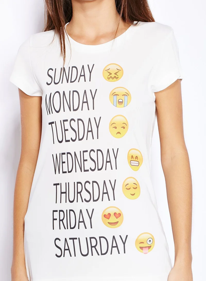 Ginger Emoji Weekdays T-Shirt