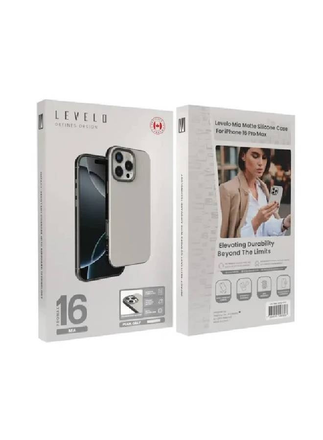 ليفيلو غطاء ليفيلو ماج سيف سيليكون سائل لهاتف آيفون 16 برو ماكس - رمادي - Image 3