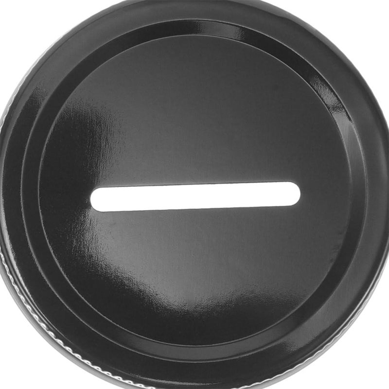 15pcs 70mm Black Tinplate Money Saving Jar Lids with Coin Slot for Regular Mouth Mason Jars Piggy Bank Covers Canning Accessories for Home and Kitchen - Image 3