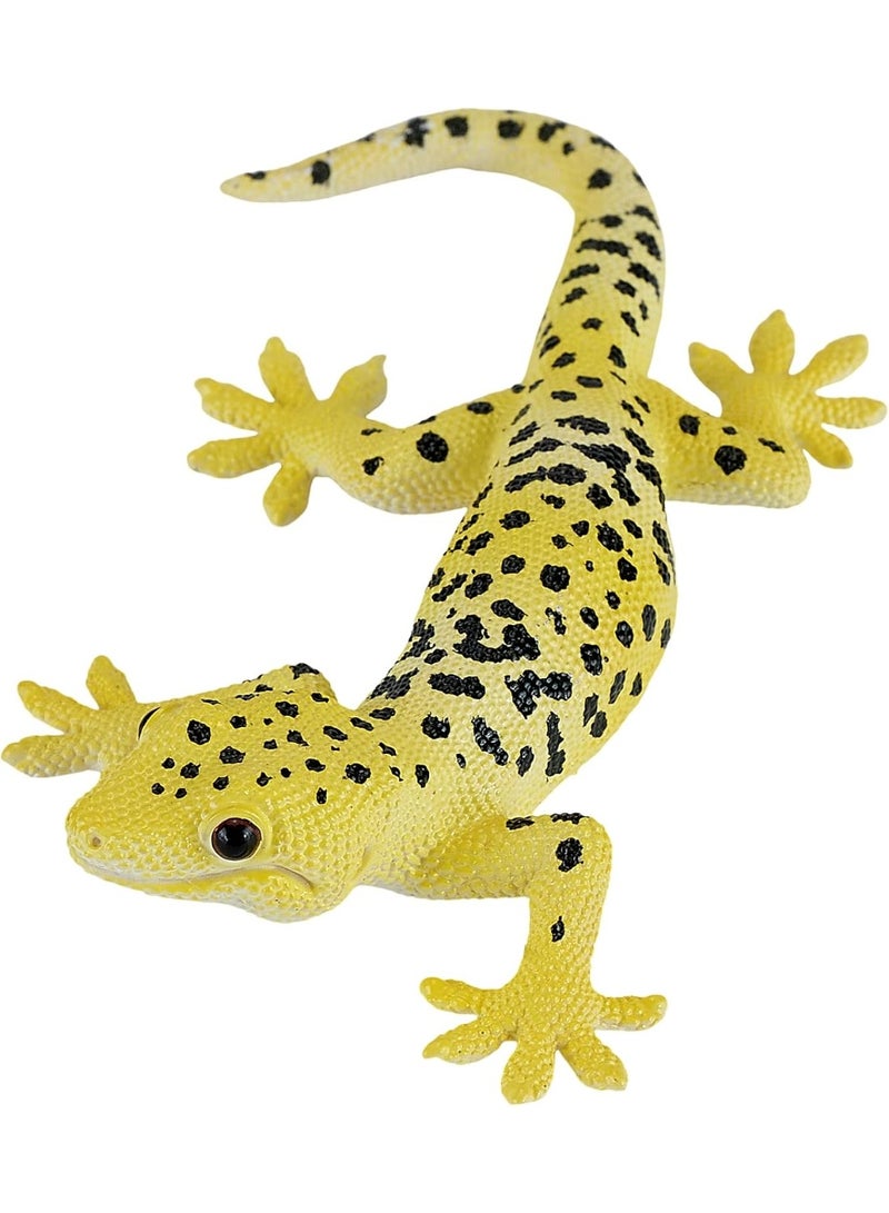 MOJO Leopard Gecko Animal Figure, Realistic Hand-Painted Reptile Toy, Collectible Wildlife Miniature for Kids, Educational Play, Yellow - Image 1