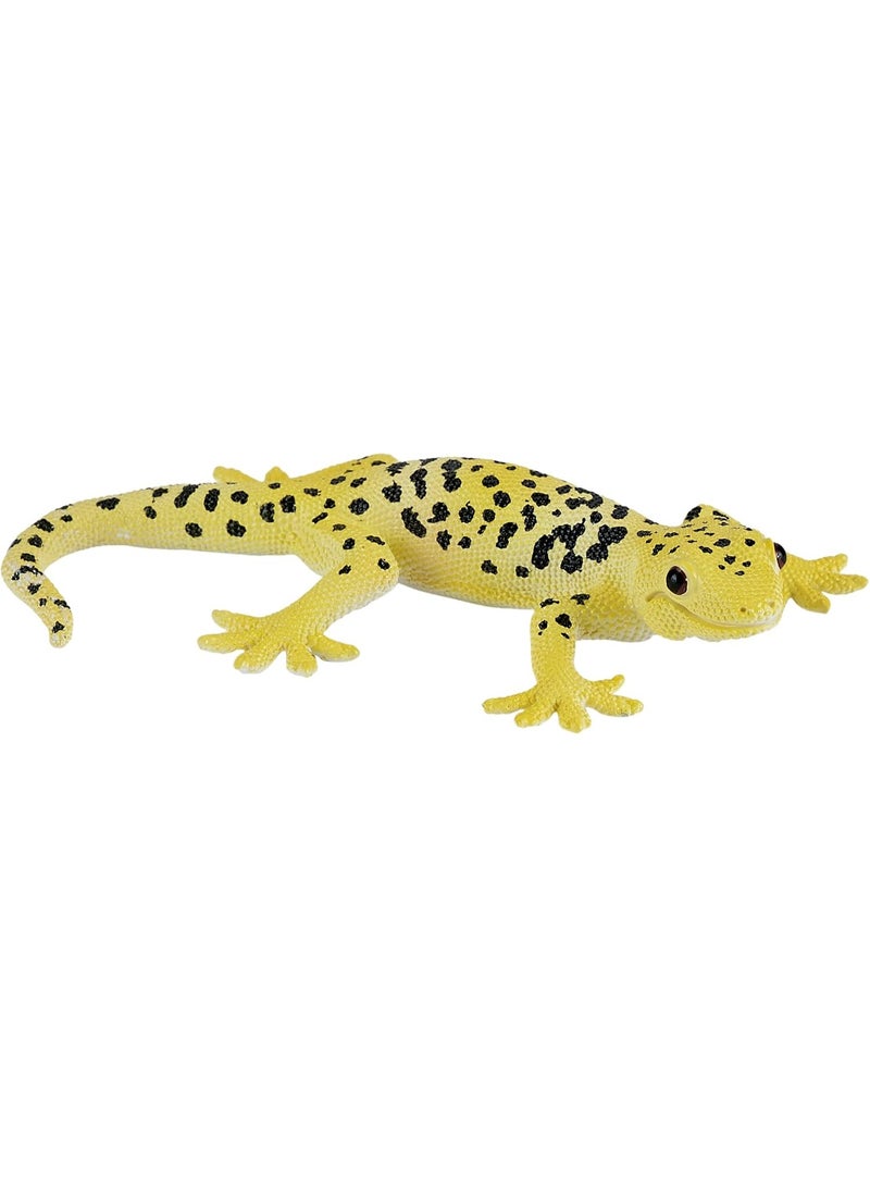 MOJO Leopard Gecko Animal Figure, Realistic Hand-Painted Reptile Toy, Collectible Wildlife Miniature for Kids, Educational Play, Yellow - Image 2