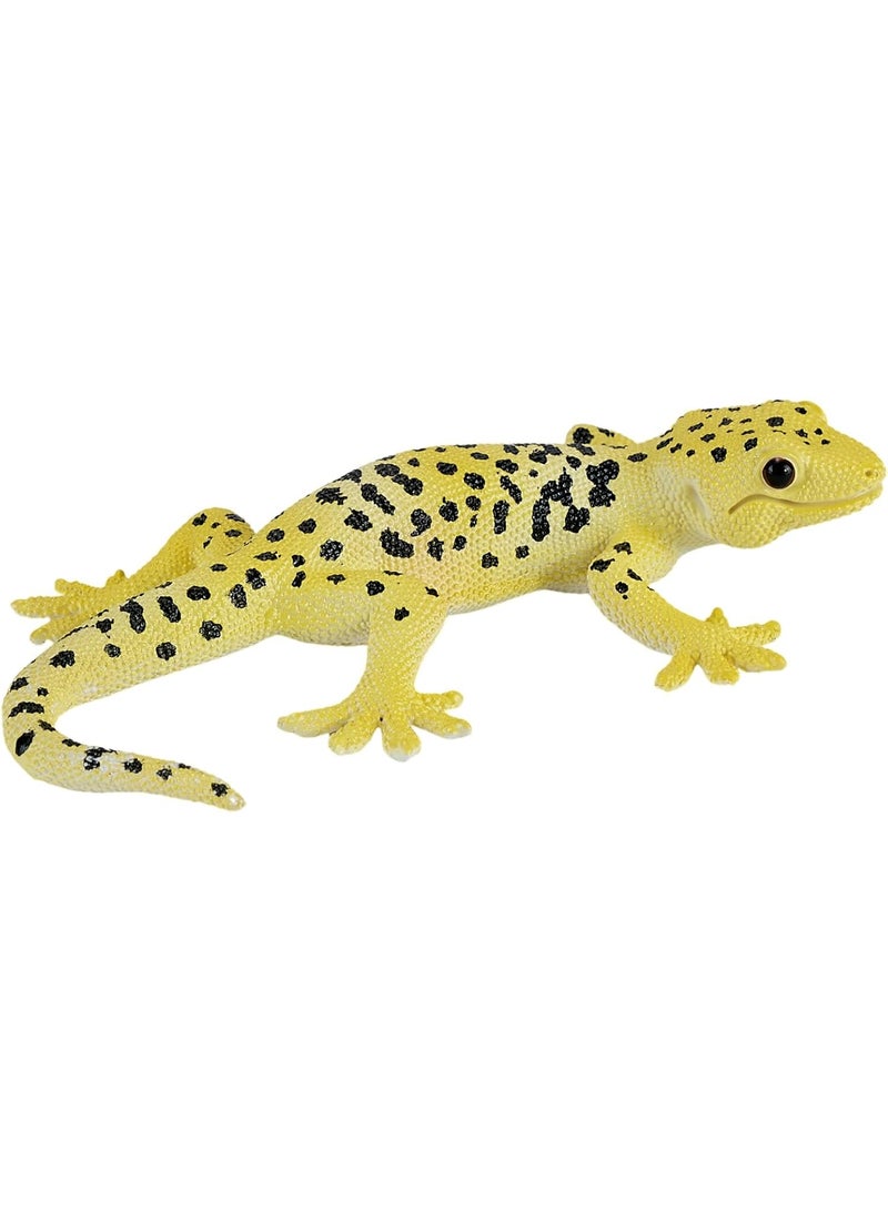 MOJO Leopard Gecko Animal Figure, Realistic Hand-Painted Reptile Toy, Collectible Wildlife Miniature for Kids, Educational Play, Yellow - Image 3