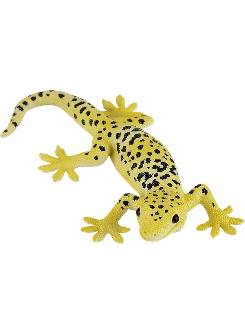 MOJO Leopard Gecko Animal Figure, Realistic Hand-Painted Reptile Toy, Collectible Wildlife Miniature for Kids, Educational Play, Yellow - Image 4