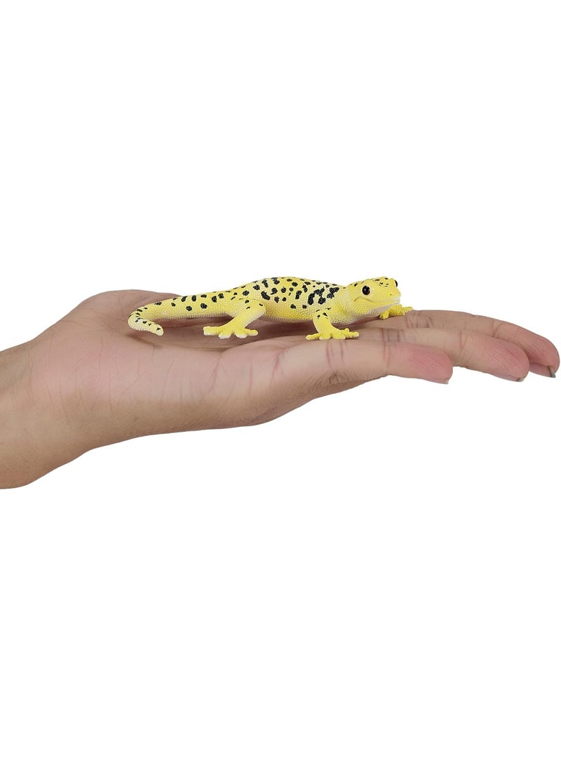 MOJO Leopard Gecko Animal Figure, Realistic Hand-Painted Reptile Toy, Collectible Wildlife Miniature for Kids, Educational Play, Yellow - Image 5