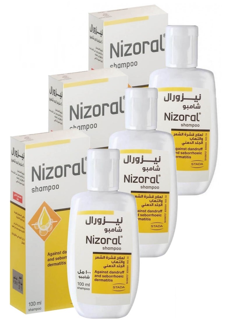 Nizoral Nizoral Original Shampoo Anti-Dandruff and Treat Seborrhoeic Dermatitis (3 Pack X 100m)  - Image 2