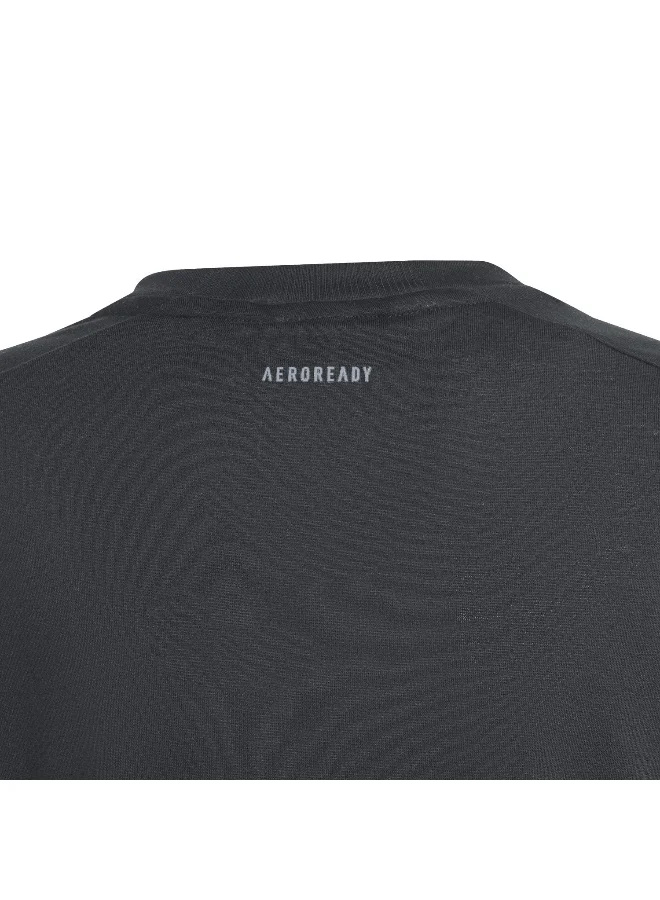 Adidas J D4T Tee Black Training T-Shirts 5-6Y