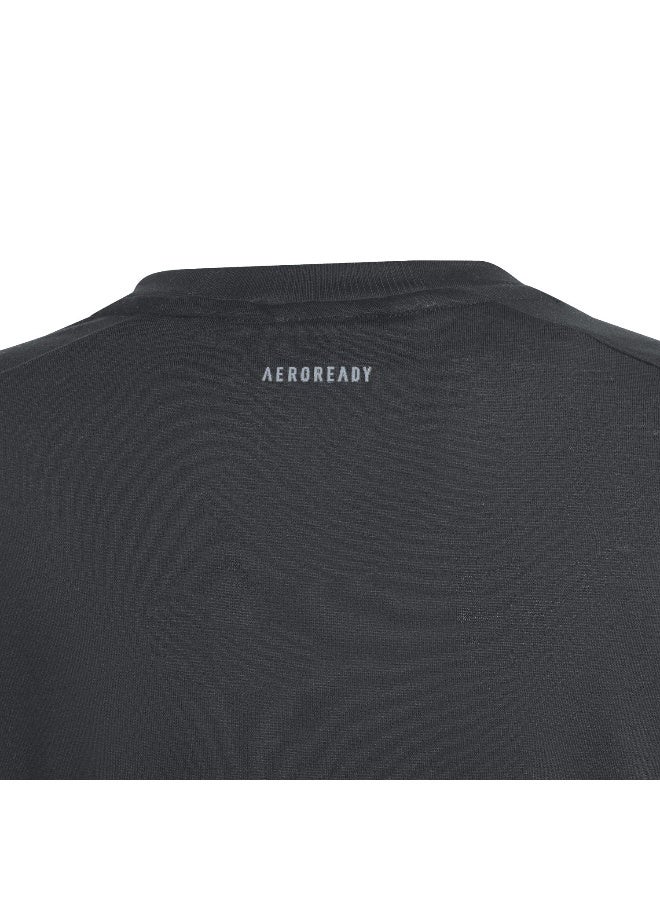 Adidas J D4T Tee Black Training T-Shirts 5-6Y - Image 4