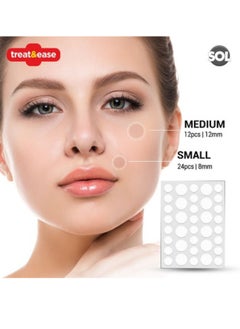 Cure aid Hydrocolloid Spot Treatment for Acne and Cold Sores 24 Pieces Assorted  - Image 4