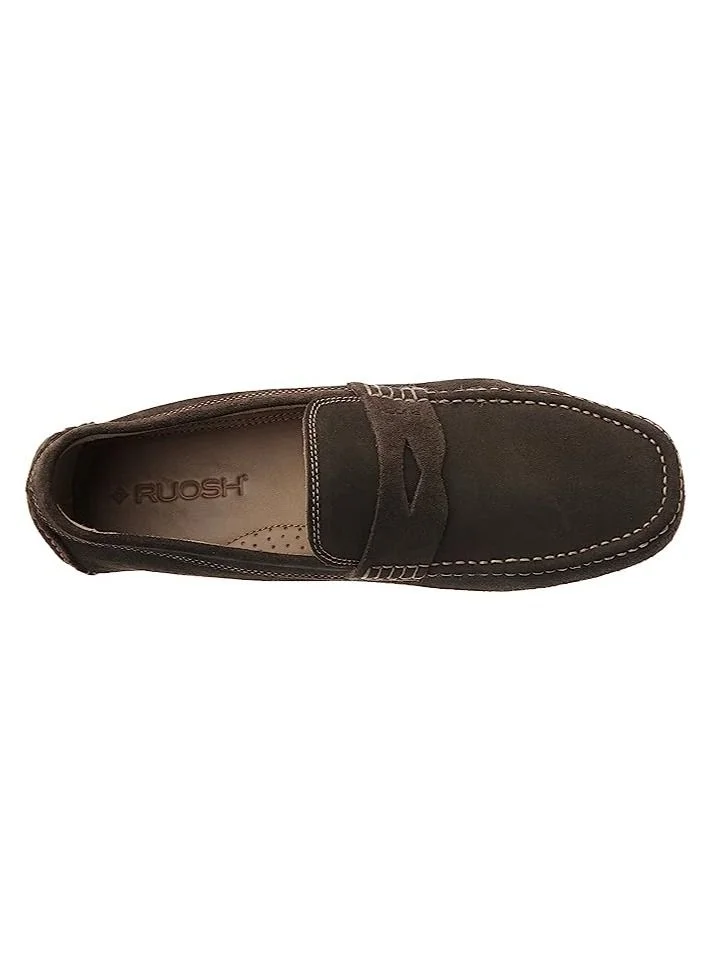 RUOSH Mens Loafer Slip on Driving Comfort Leather Work Office Formal Occasion Party Casual Wear Italian Design Anti Skid Padded Insole Fashion Premium Shoes