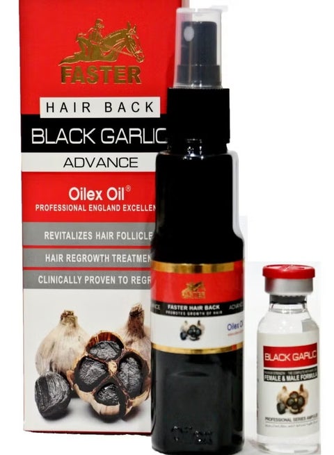 Faster Hair Back Black Garlic Advanced Oilex Oil - 100 ml Red (Packaging May Vary)