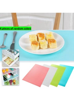 Generic 4 silicone mats that can be used in drawers, cupboards, and refrigerator shelves - they come in random colors  - Image 1