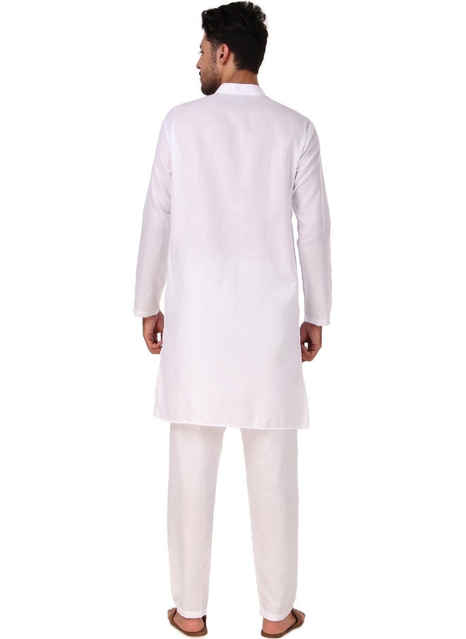 PREEN Adults-Men White Kurta Sets - Image 4