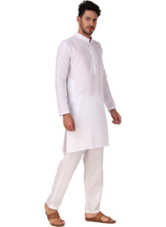 PREEN Adults-Men White Kurta Sets - Image 3