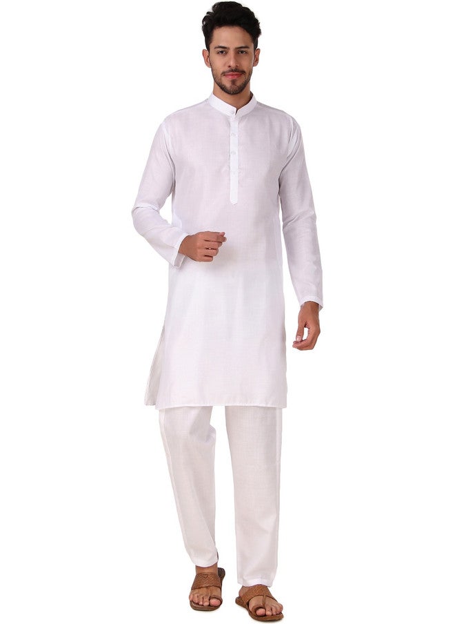PREEN Adults-Men White Kurta Sets - Image 1