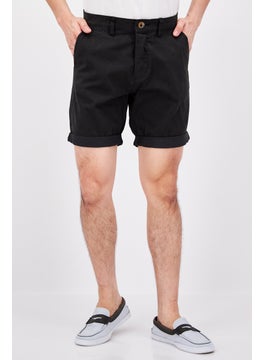 Threadbare Men Solid Chino Short, Black  - Image 1