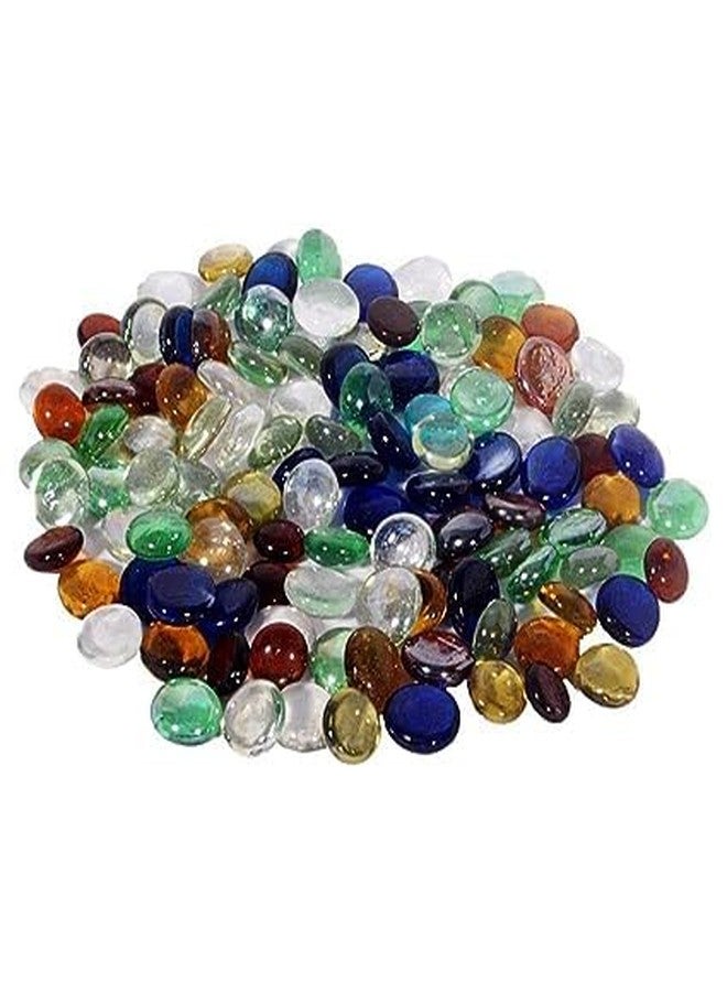 STONE HUB Multi-Color Glass Stone Pebbles Gravels Stone for Aquarium, Tables, Fountain, 850 gm - Image 1
