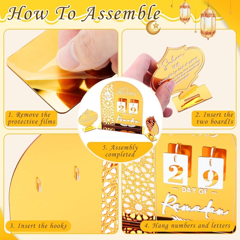 EUBUY Ramadan Advent Calendar 2026 - Acrylic Countdown for Islamic Holiday - Image 3